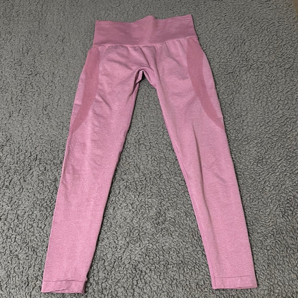 Pink Full Length Athletic Leggings